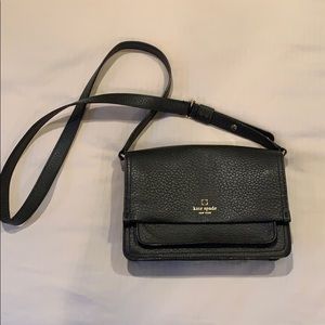 Kate Spade Black Leather Crossbody Purse